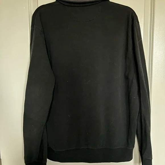 Polo by Ralph Lauren Men's Black Soft Touch Quarter-Zip Sweater - Picture 4 of 4